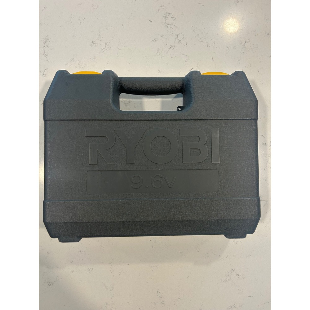 Ryobi 9.6V Cordless Drill Hard Storage Case SA960 with Manual Gray Yellow Latch